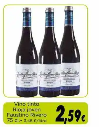Proxi Vino Tinto Rioja Joven Faustino Rivero 75cl oferta