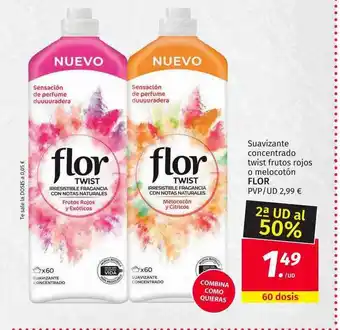 Maskom Supermercados Suavizante Concentrado Twist Frutois Rojos O Melocotón Flor oferta