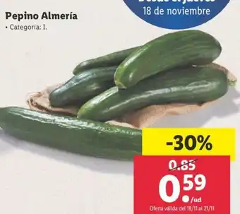 Lidl Pepino Almería oferta