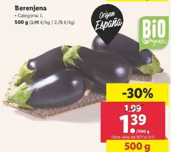 Lidl Berenjena 500g oferta