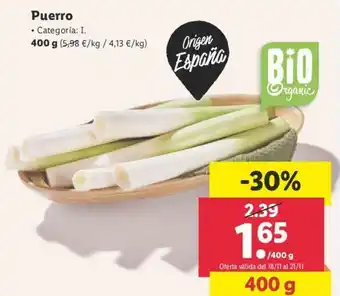 Lidl Puerro 400g oferta