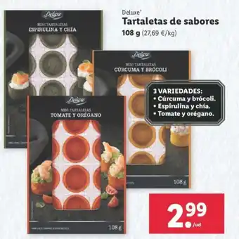 Lidl Deluxe Tartaletas de sabores 108g oferta