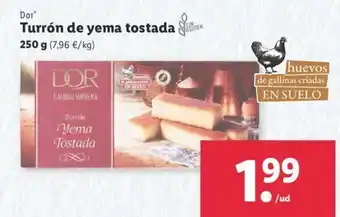 Lidl Dor Turrón de yema tostada 250g oferta