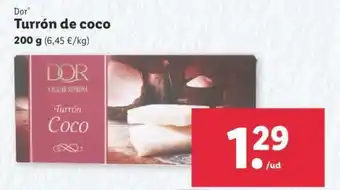 Lidl Dor Turrón de coco 200g oferta