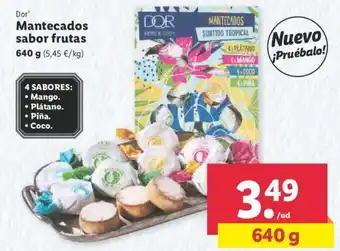 Lidl Mantecados sabor frutas 640g oferta