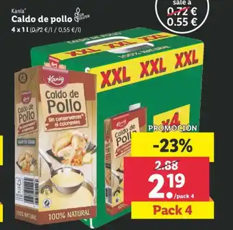 Lidl Kania Caldo de pollo 4x1L oferta