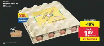 Lidl Pitas Pitas Huevos talla M 20 huevos oferta