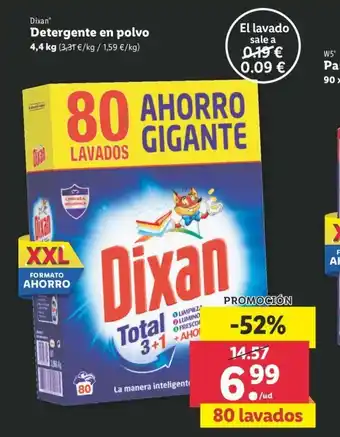 Lidl Dixan Detergente en polvo 4,4kg oferta