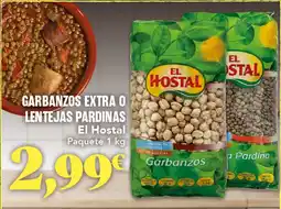 Gadis EL HOSTAL Garbanzos extra o lentejas pardinas oferta