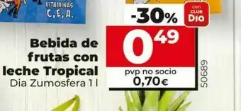 Dia Bebidas de frutas con leche tropical dia zumosfera oferta