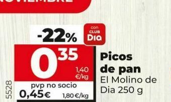 Dia Picos de pan el molino de dia oferta