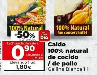 Dia Caldo 100% natural de cocido /de pollo gallina blanca oferta