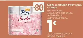 El Corte Inglés Papel higiénico foxy oferta