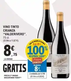 E.Leclerc Valderivero - vino tinto crianza oferta