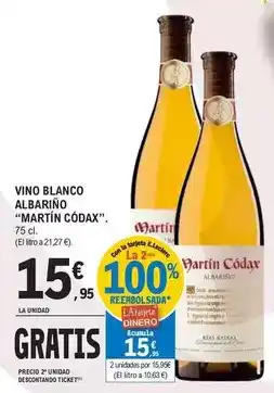 E.Leclerc Martín códax - vino blanco albariño oferta