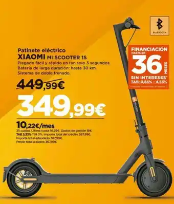 El Corte Inglés Patinete Eléctrico XIAOMI MI Scooter 1S oferta