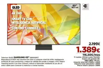 El Corte Inglés Televisor QLED Samsung 65" QE65Q95T oferta