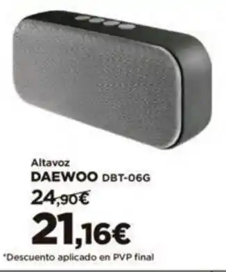 El Corte Inglés Altavoz Daewoo DBT-06G oferta