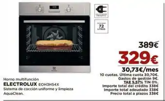 El Corte Inglés Horno Multifunción Electrolux EOH3H54X oferta