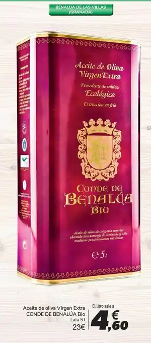 Covap Aceite de oliva virgen extra conde de benalúa bio lata 5 l oferta