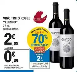 E.Leclerc Eurico - vino tinto roble oferta