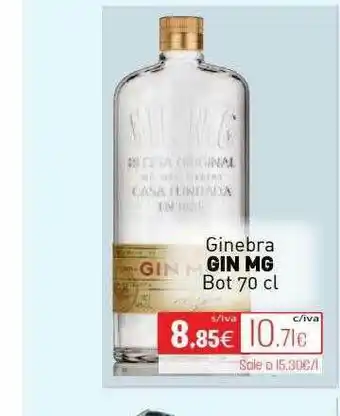 Cuevas Cash Ginebra Gin Mg 70cl oferta