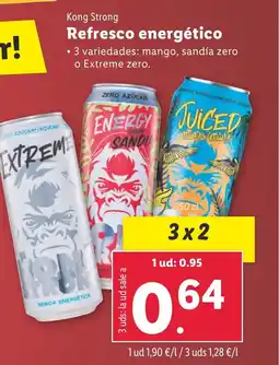 Lidl Kong Strong Refresco Energético oferta