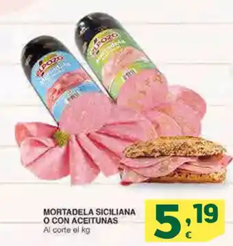 HiperDino ELPOZO Mortadela siciliana o con aceitunas oferta