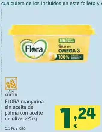 HiperDino FLORA margarina sin aceite de palma oferta