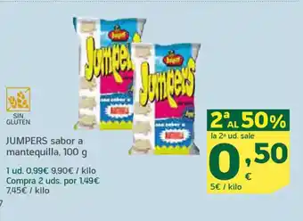 HiperDino JUMPERS sabor a mantequilla oferta
