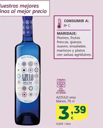 HiperDino AZZULO vino blanco oferta