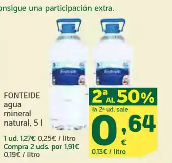 HiperDino FONTEIDE agua mineral natural oferta