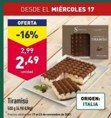 ALDI Tiramisú oferta