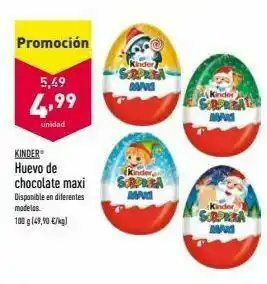 ALDI Huevo de chocolate kinder oferta
