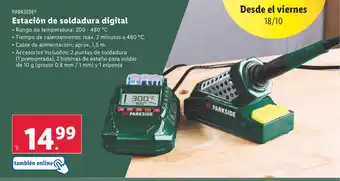 Lidl PARKSIDE Estación de soldadura digital oferta