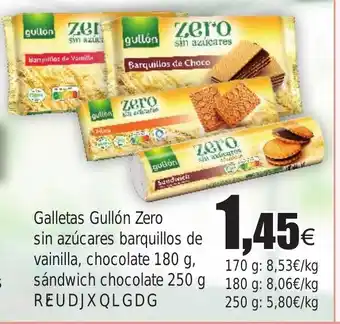 FROIZ Galletas Gullón Zero sin azúcares oferta