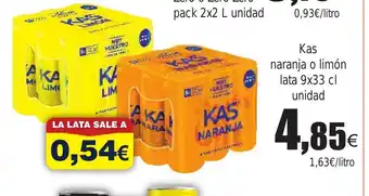 FROIZ Kas naranja o limón lata oferta