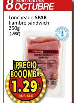SPAR SPAR Loncheado fiambre sandwich oferta