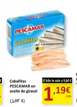 SPAR PESCAMAR Caballitas en aceite de girasol oferta