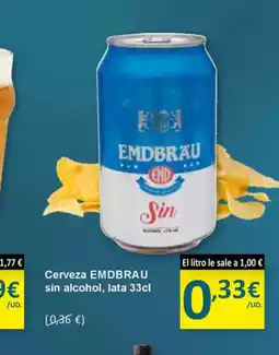 SPAR EMDBRAU Cerveza sin alcohol oferta