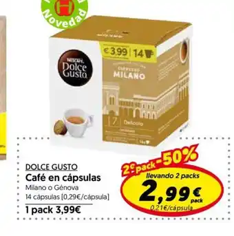 Hiper Usera DOLCE GUSTO Café en cápsulas oferta
