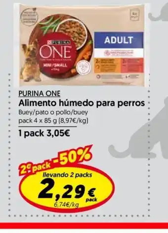 Hiper Usera PURINA ONE Alimento húmedo para perros oferta
