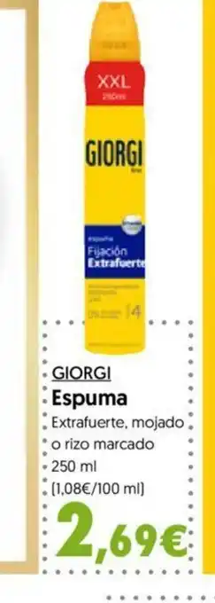 Hiper Usera GIORGI Espuma oferta