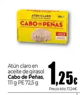 Unide Supermercados CABO DE PEÑAS Atún claro en aceite de girasol oferta