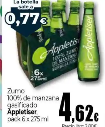 Unide Supermercados APPLETISER Zumo 100% de manzana gasificado oferta