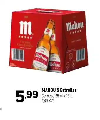 Coviran MAHOU 5 Estrellas Cerveza oferta