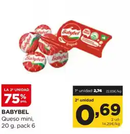 Alimerka BABYBEL Queso mini, oferta