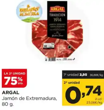 Alimerka ARGAL Jamón de Extremadura, oferta