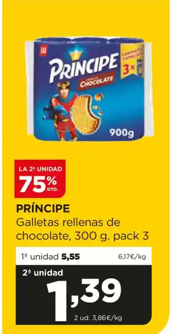 Alimerka PRÍNCIPE Galletas rellenas de chocolate oferta