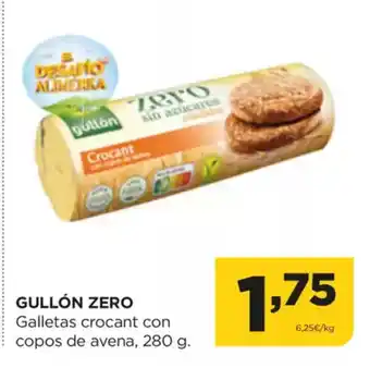 Alimerka GULLÓN ZERO Galletas crocant con copos de avena oferta